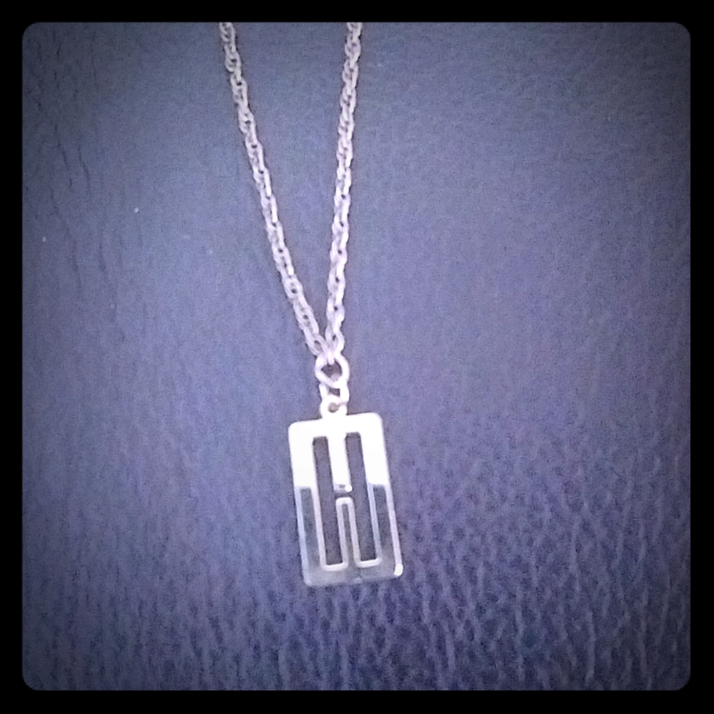 Monogram H necklace